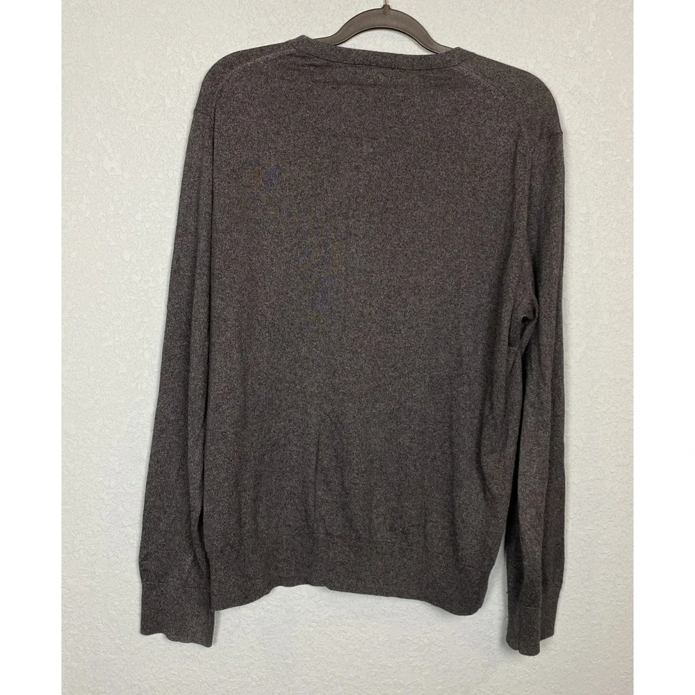 BANANA REPUBLIC Luxury Blend Men's‎ XL Gray Silk/Cashmere Blend V-Neck Sweater